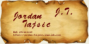 Jordan Tajsić vizit kartica